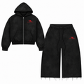 BOM SHORT SET "BLACK/RED"