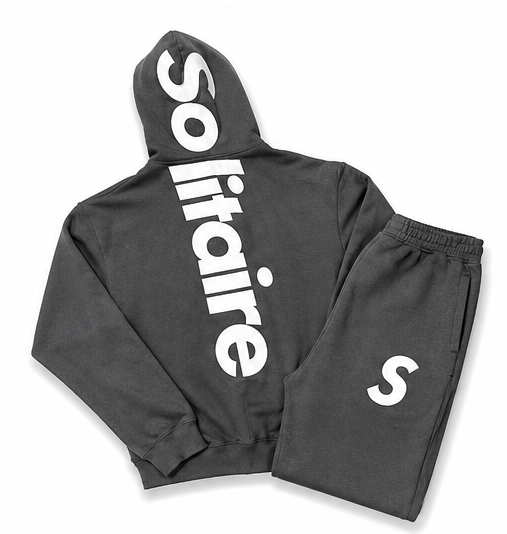 Solitaire Dark grey  Cotton Short Set