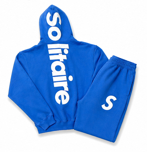 Solitaire Blue Cotton Short Set