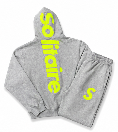 Solitaire Grey/Neon Cotton Short Set